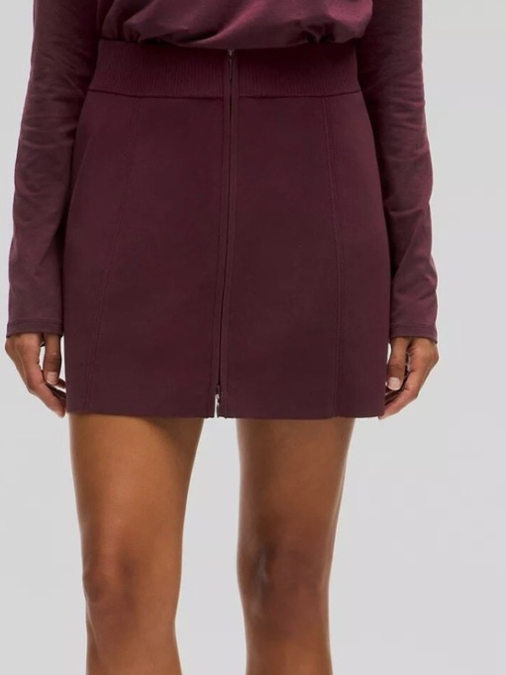 lululemon athletica Ribbed Mini Skirt — Deep Burgundy - Picture 2 of 9